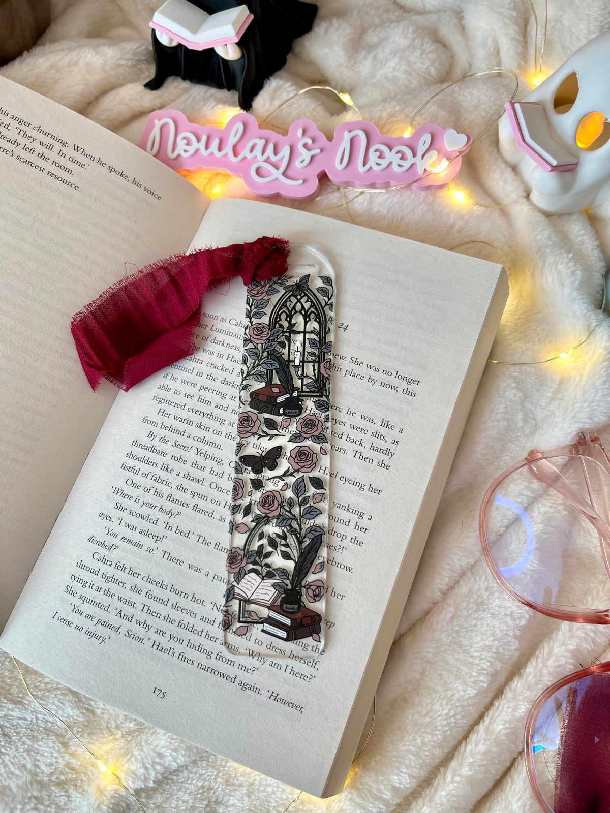 Acrylic Bookmark | Gothic Rose Library