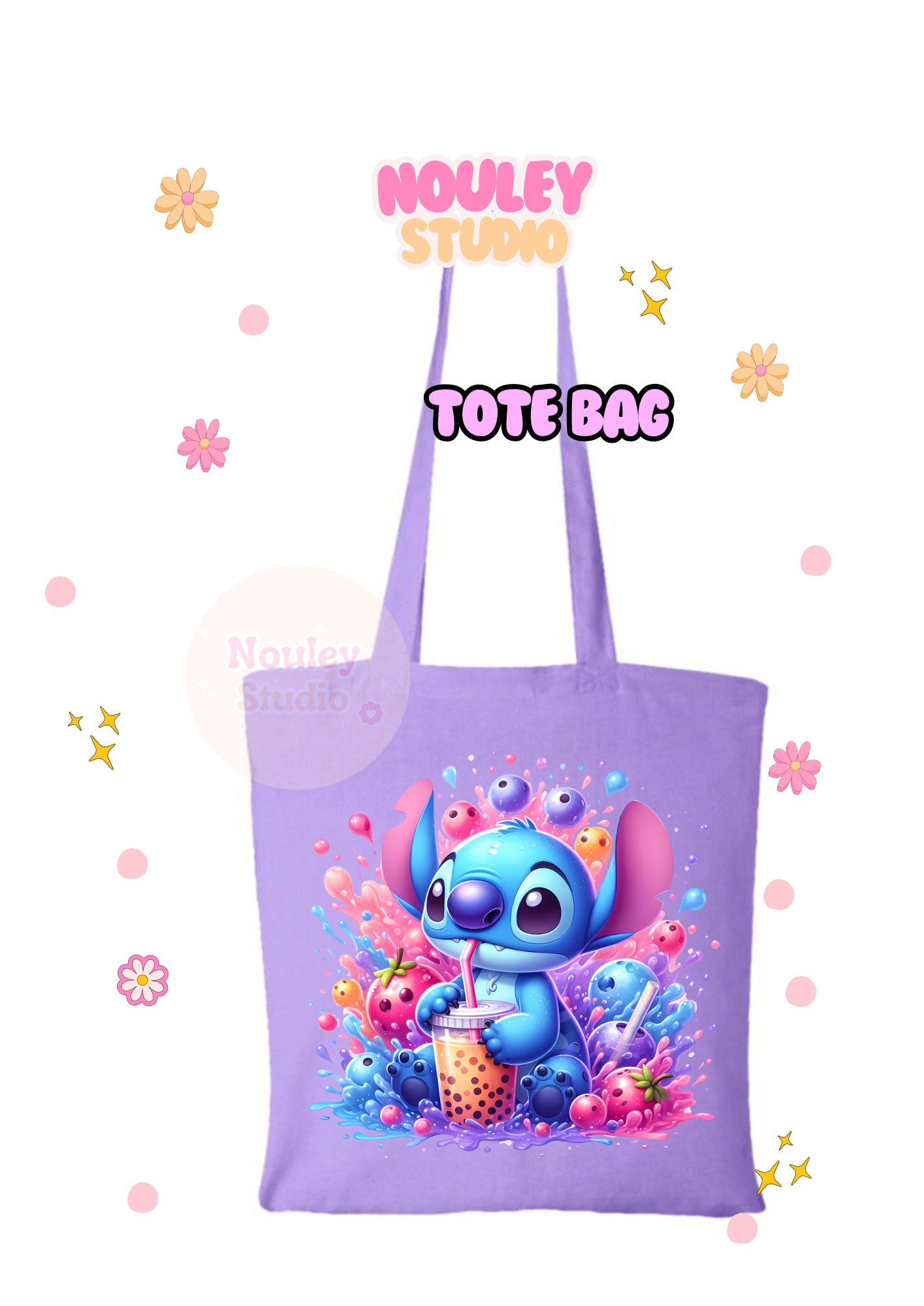 Boba tea Stitch bag
